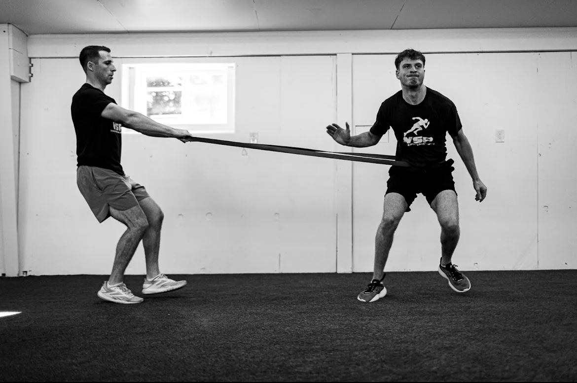 Coach guiding resisted lateral movement at WSP